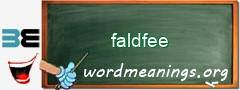 WordMeaning blackboard for faldfee